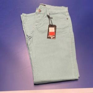 Angry rabbit green skinny jeans